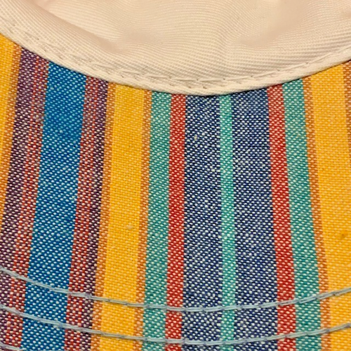 Rare Vintage 90s Hat Cap Canvas Snapback Bunny Rare 80s Made USA Rainbow Stripe Fun - Bild 20 von 21