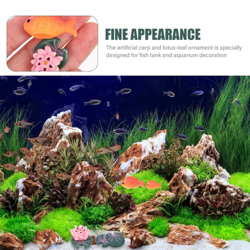 Lotus Leaf Ornament Fish Aquarium Decoration Tank Accessories - Picture 7 of 12
