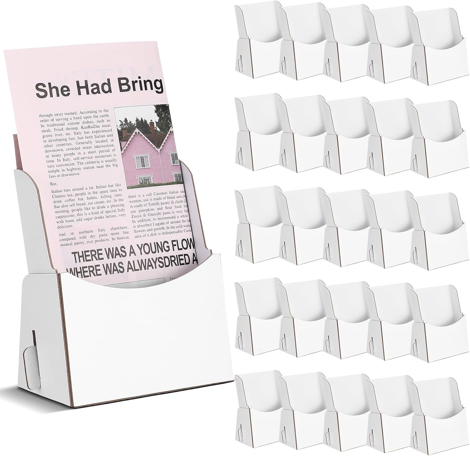 25 Pcs Corrugated Trifold Brochure Holder 4.33 X 5.51