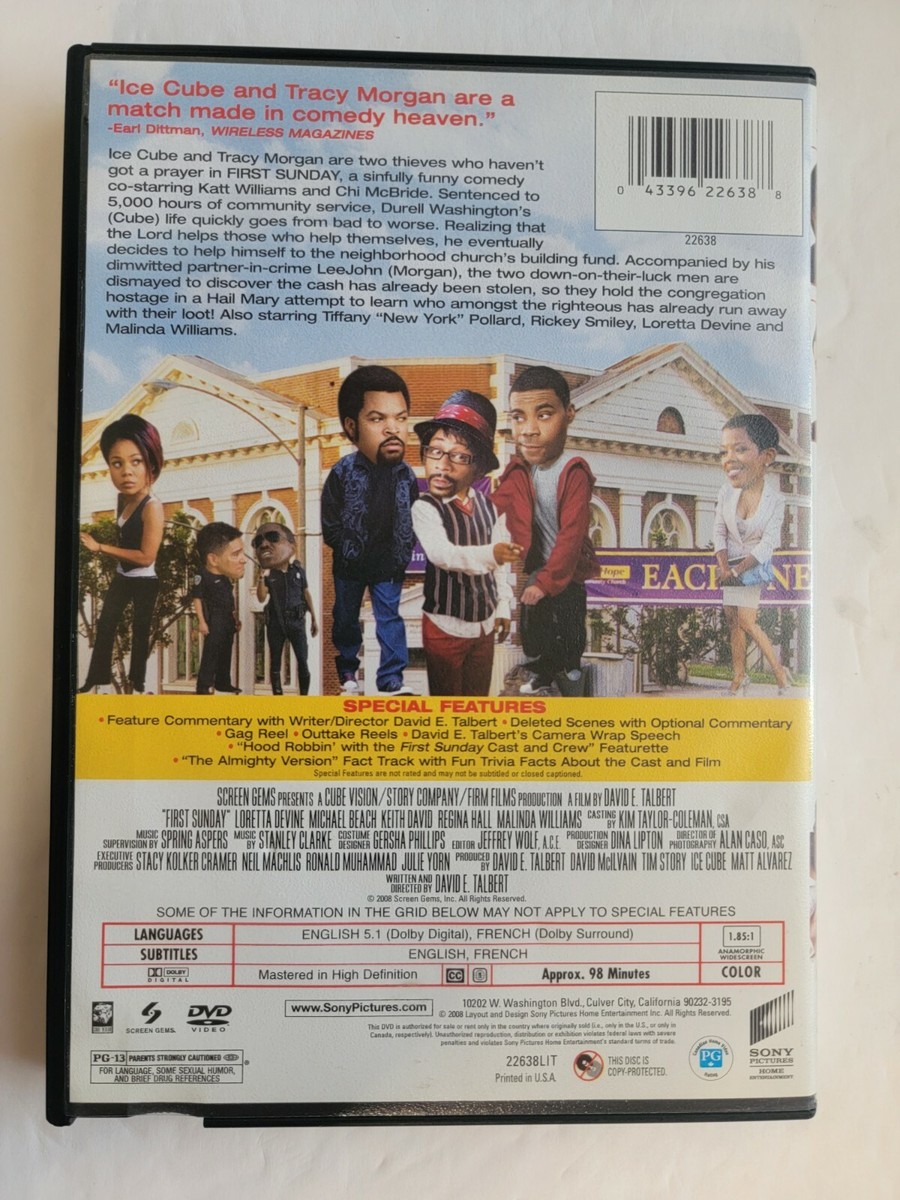 FIRST SUNDAY ~ DVD ICE CUBE Tracy Morgan Katt Williams Chi