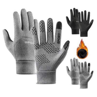 Winter Gloves Touchscreen Non-Slip Cold Weather Warm for Running Driving  Cycling