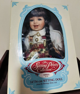 Vintage Heritage Mint Erika D175 The Sitting Pretty Collection Bisque Doll NIB