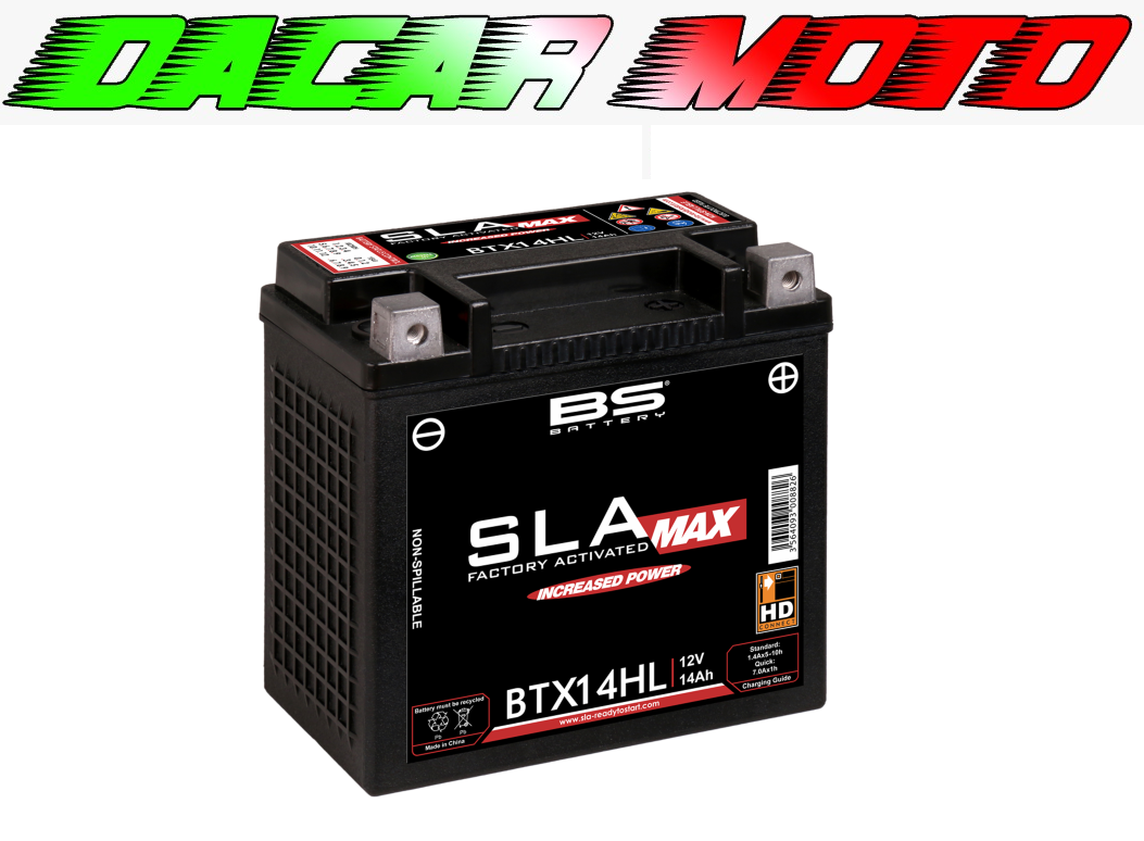 BATTERIA CARICATA HARLEY DAVIDSON XG 500 STREET ABS 2017 BTX14HL BS SLA MAX
