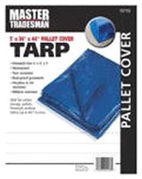 (30) Master Tradesman 5' X 4' X 4' Blue Polyethylene Pallet Storage Tarp Covers (30) Master Tradesman 5' X 4' X 4' Blue Polyethylene Pallet Storage Tarp Covers