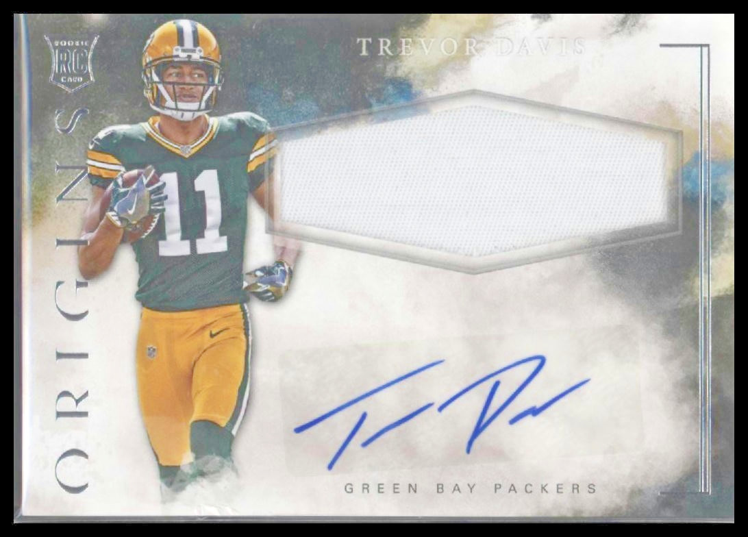 Trevor Davis Panini Origins Rookie Jumbo Patch Autographs #TD Base