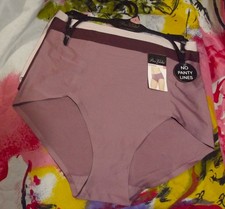 3 NEW PRIMA VALENTINA 77309 RS/BWN/LB NO PANTY LINES MF HI-CUT BRIEF PANTIES L