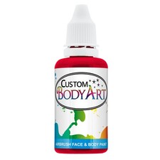 1 oz RED Custom Body Art Water-Based Airbrush Face and Body Paint Make-Up