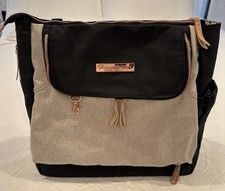 Petunia Pickle Bottom Pivot Pack Insulated Zip Diaper Bag Backpack Black/Sand 