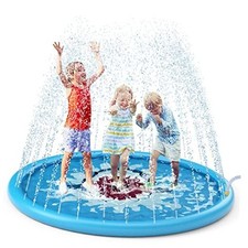 Splash Pad Sprinkler/ Play Mat for Kids, Outdoor Water Toys Shark 68"
