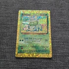 Bulbasaur 44/102 Prism HOLO Base Set Vending Golden Sticker Vintage Pokemon Card
