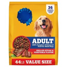 Complete Nutrition Adult Dog Food, Grilled Steak  Veg, 44 lb  