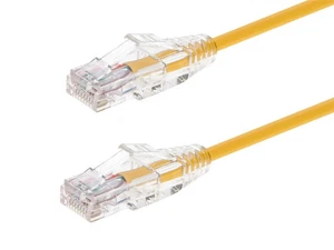 Monoprice Cat6 Câble Ethernet par correspondance - 0.5 pieds - Jaune RJ45 Étiré