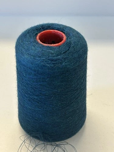 Spool Cone Peru Soft #0 Alpaca Wool Yarn Mix 1lb 8oz 688gr 481 Teal Blue A image 3
