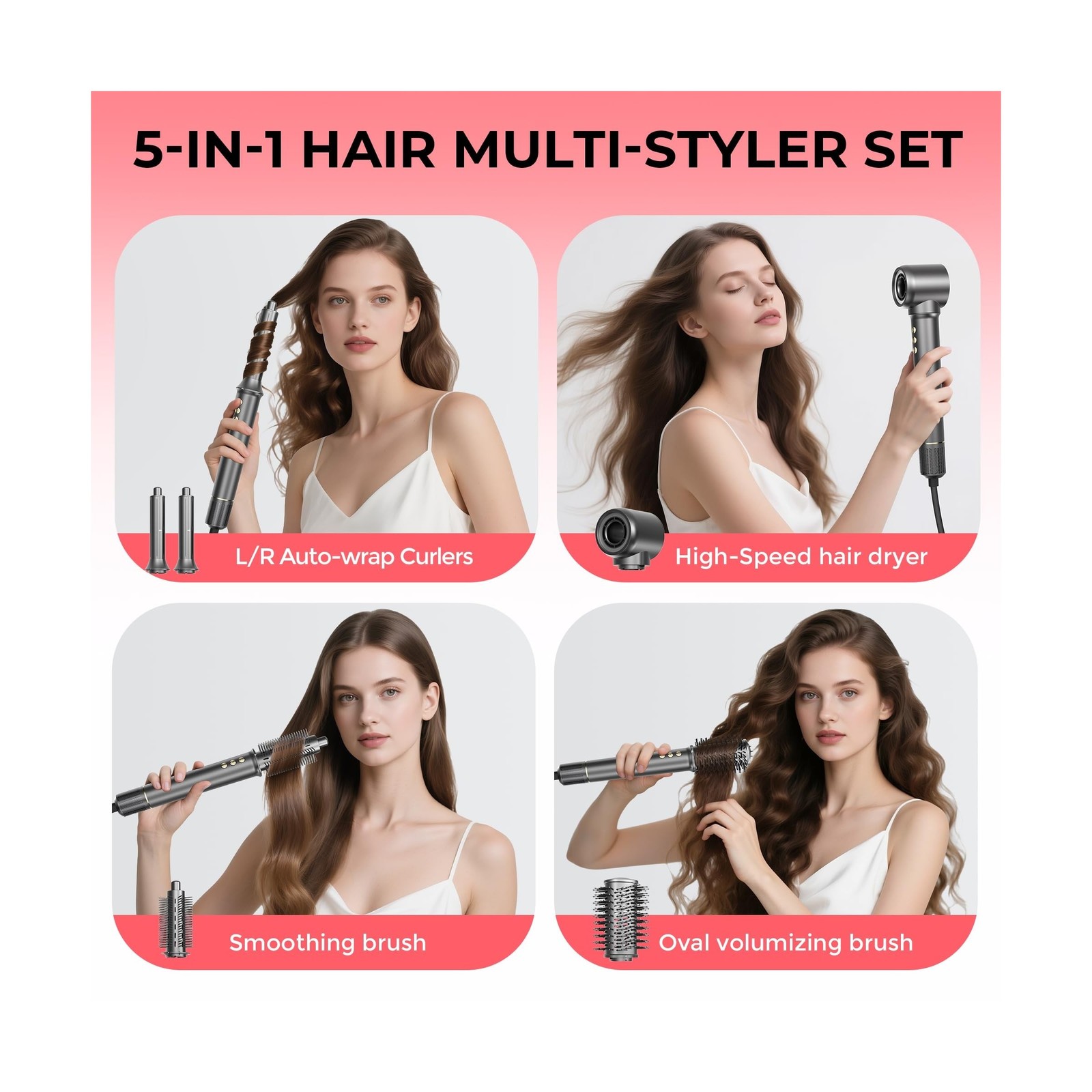 5 in 1 Hair Styler&Hair Dryer Brush,High-Speed Frizz-Free Blow Drye... Fast Ship
