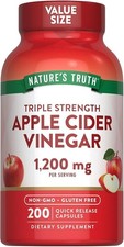 C psulas de vinagre de sidra de manzana Nature's Truth  1200mg  200 p ldoras 