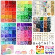 20,000 Pcs Clay Beads Bracelet Making Kit, 120 Colors 6 Boxes Polymer Beads S...