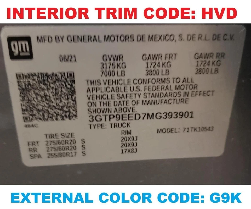 21 22 23 24 SIERRA 1500 PICKUP Sunroof Assembly Jet Black HVD - Image 4 of 4