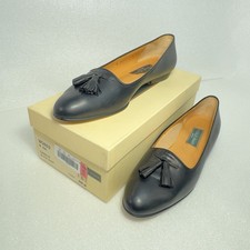 Vintage Cole Haan Cassie Black Nappa Leather Tassel Loafers Made In Italy 9AA