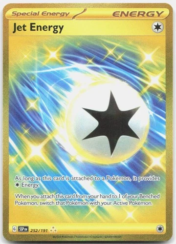 Jet Energy 252/191 Hyper Rare Surging Sparks Pokemon Holo NM