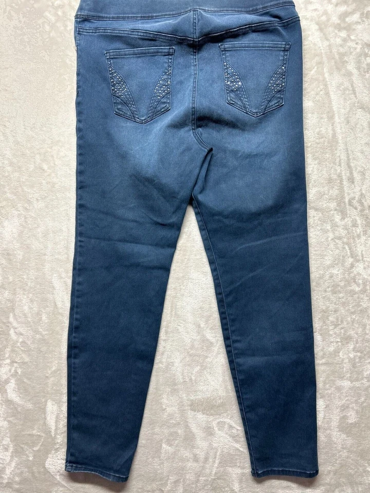 Gloria Vanderbilt Jegging Women's Size 14 Blue Waistband Mid Rise Skinny Leg - Image 2 of 4