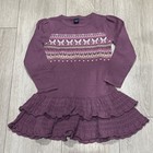 Baby Gap Toddler 2T Fair isle Sweater Dress Winter Holiday Purple Ruffle — photo 1