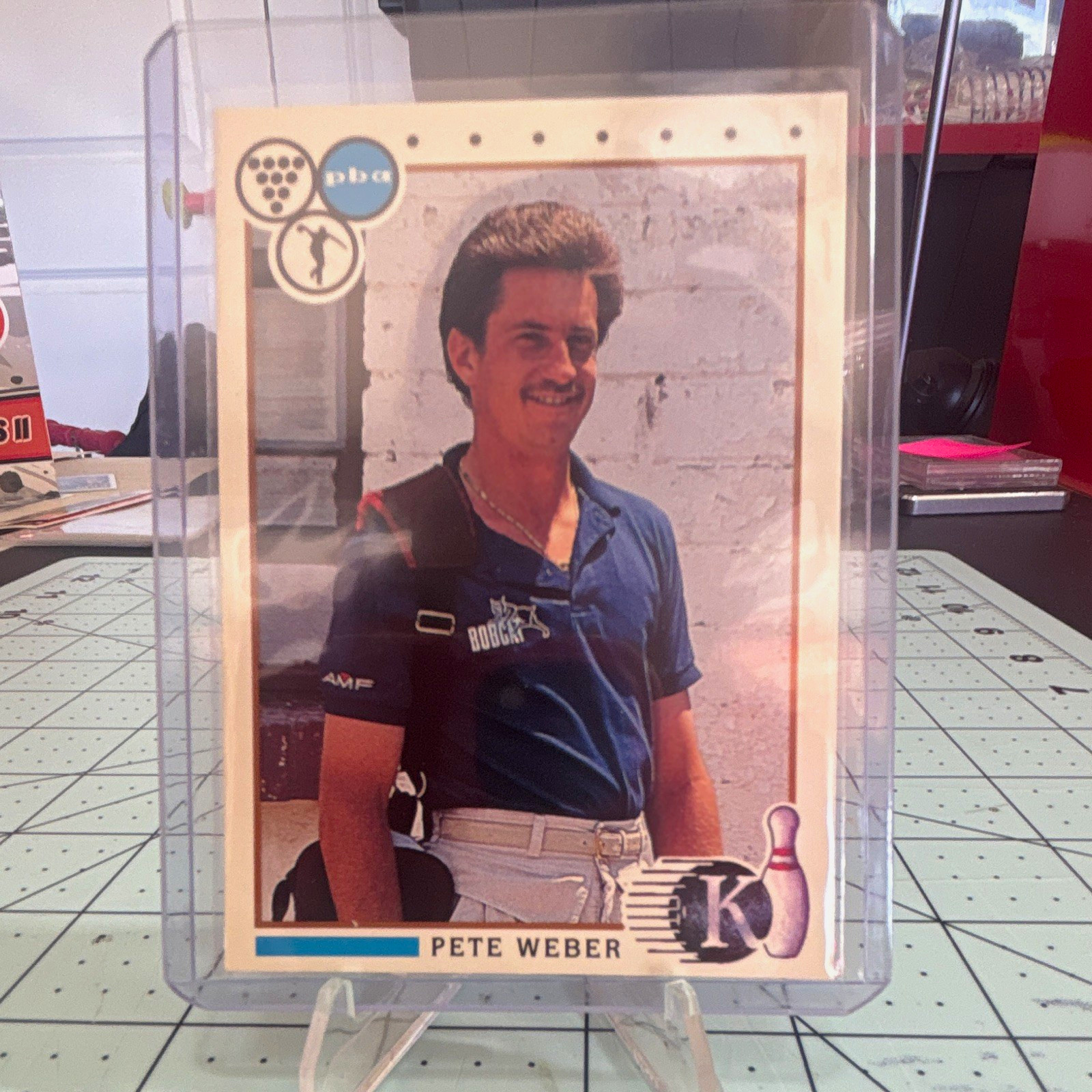 Collect-A-Card 1990 Kingpins PBA Pete Weber #23 Rookie Base Set Card