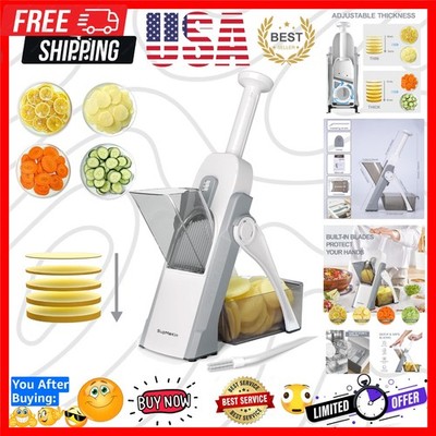 Safe Mandoline Slicer for Kitchen, Potato Slicer for Chips, Vegetable & Food ...