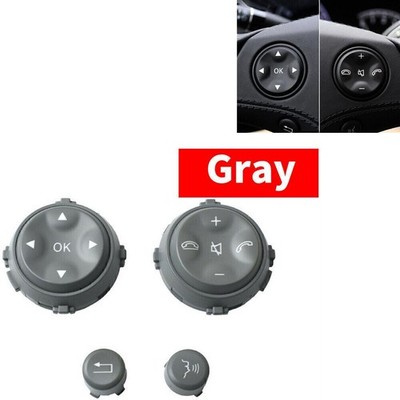 Multi-function Steering Wheel Button Phone Key Kit For BENZ W221 S Class Gray