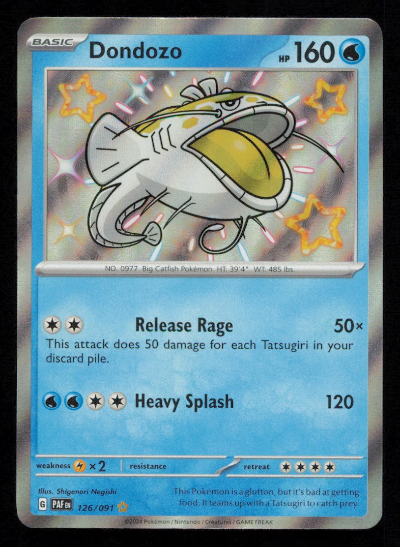 Dondozo 126/091 Pokemon Paldean Fates Shiny Rare Near Mint