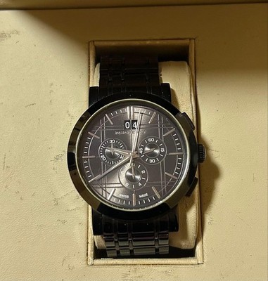 Burberry BU1385 Herren Chronograph Uhr All Black 40mm aus Japan