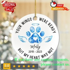 Pet Memorial Ceramic Ornament, Personalized Pet Ornament, Pet Memorial Gift, ...