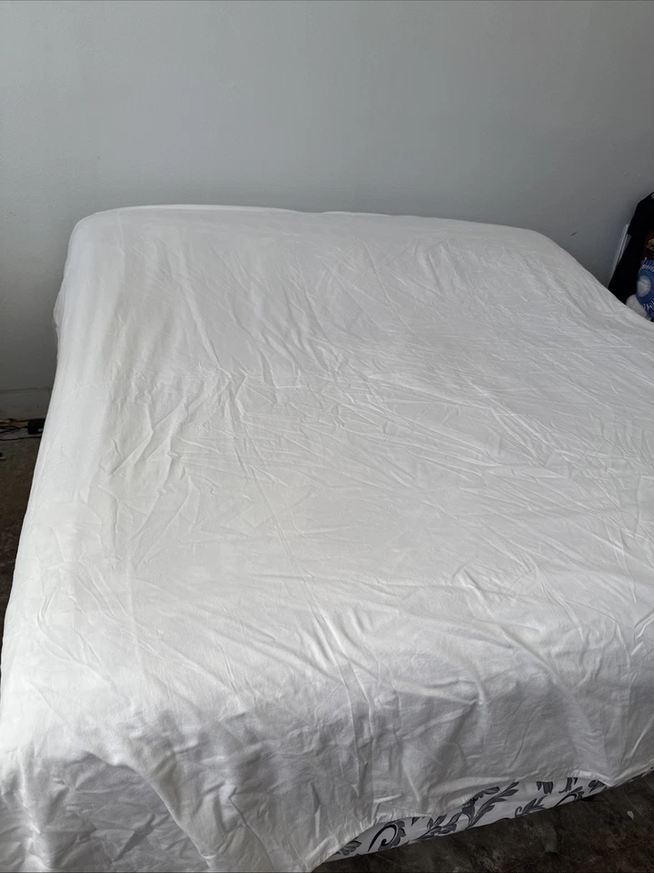 Pottery Barn Duvet Cover King Cal Off White Cotton Luxury Minimalist 108x92 - Image 3 of 4