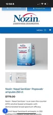 Nozin Nasal Sanitizer Antiseptic, Popswab 200 Count. See description canbelessCT
