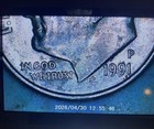 Error 1991 P Dime Worn Out Die Dropped Letters Struck Lost Letters Broken  — photo 3