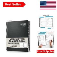 2025-2026 Academic Planner: 8.5x11 Large Weekly & Monthly Organizer with Tabs