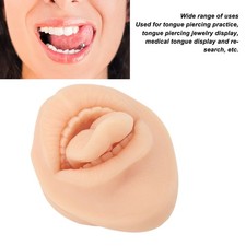 Silicone Tongue Mouth Model 3D Simulation Soft Flexible Reusable Piercing P Fit