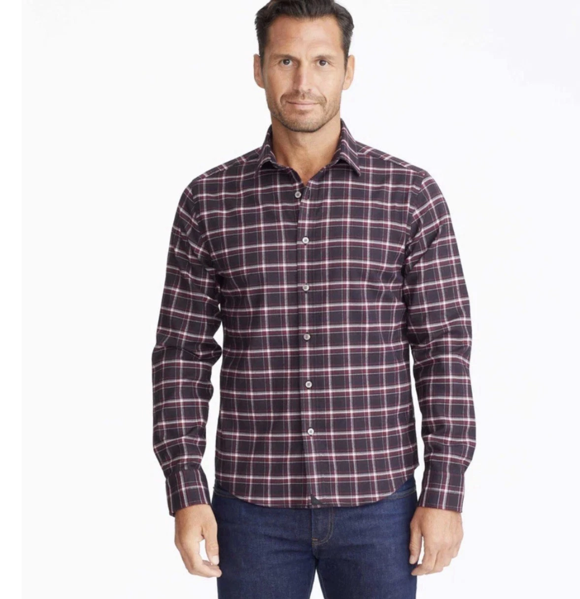 UNTUCKit Performance Flannel Benoit Shirt Sz XL Outdoor Camping Casual Plaid EUC