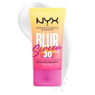 NYX Blurscreen Primer SPF 30 Pack of 3 Face Makeup Blurs Imperfections 18HR Wear