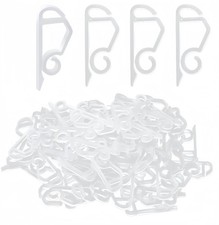 Christmas Light Clips, White Gutter Hooks Outside String Lights Clips Weatherpro