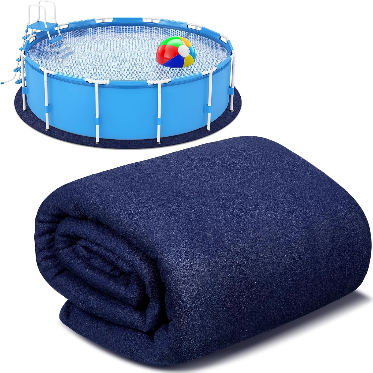 18ft Round Puncture-Resistant Pool Liner Pad for Above Ground Pools