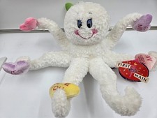 First Main Squiggy Octopus Plush White Candy Heart Animal Valentines Retired 15"