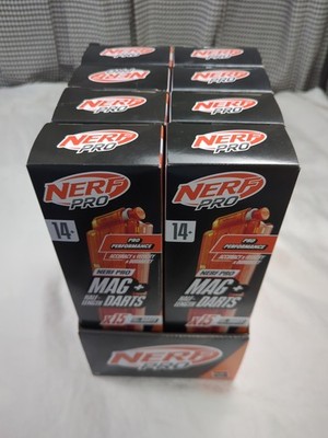 Lot of 8 Boxes of NERF Pro 15 Half inch Soft darts w/Magazine Torrent & Sender