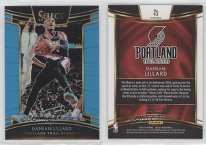 2018-19 Panini Select Concourse Light Blue Prizm /299 Damian Lillard #43