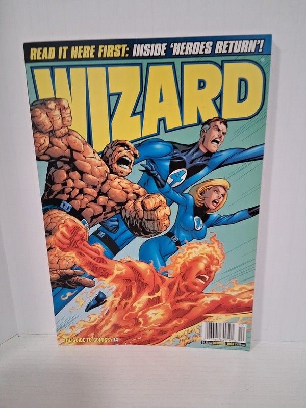Wizard Magazine #74 - Fantastic Four Cover October 1997