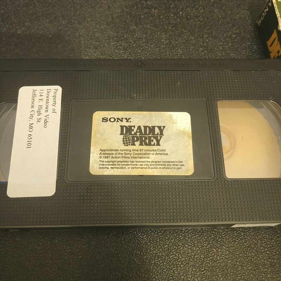 Deadly Prey VHS Tape 1987 Action War Slasher Ted Prior David Prior RARE - Image 3 of 3