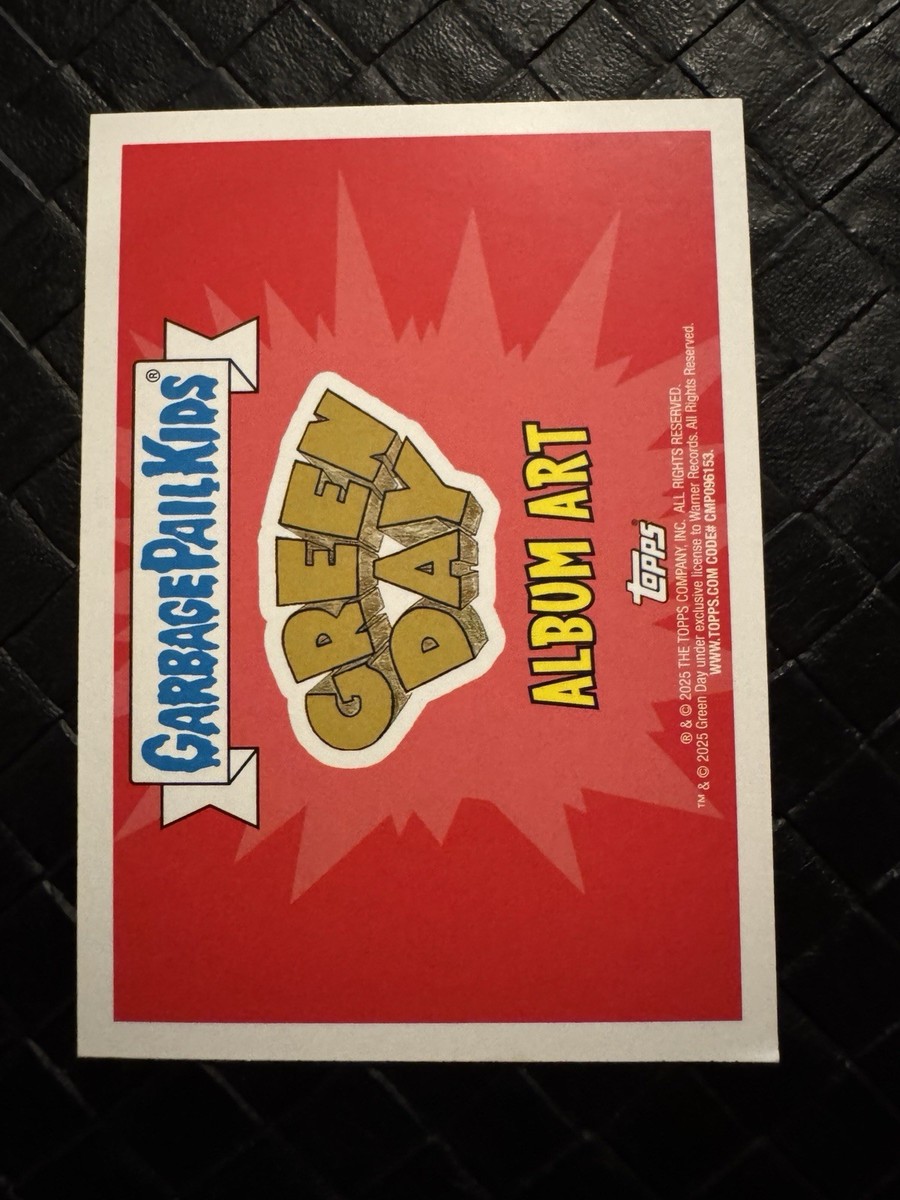 Garbage Pail Kids GPK x Green Day Album Art Black Shimmer Foil AA