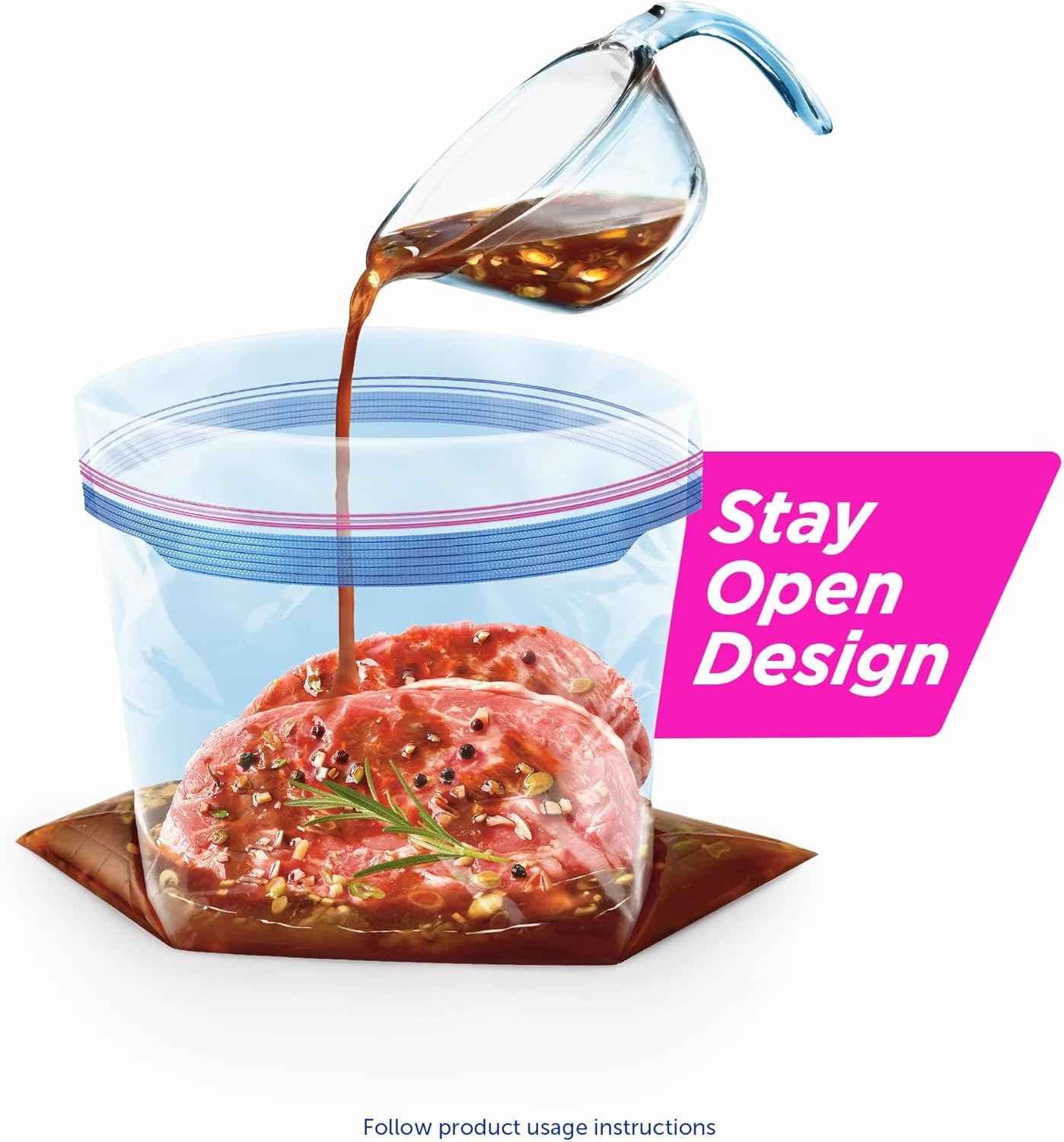 Ziploc Gallon Freezer Bags Food Storage Grip 'N Seal Zip Lock Bags 28 Count Home