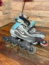 VTG Blue Nike Zoom Air Aluminum Inline Roller Blade Skates Men's 7.5 Womens 9
