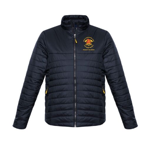 United Firefighters Union Victoria Branch Puffer Jacket Size L BIZ COLLECTION - Picture 1 of 9