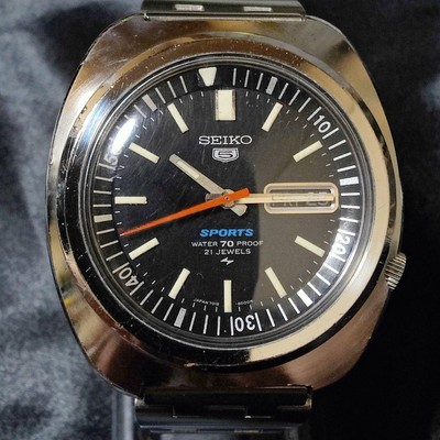Overhauled Seiko Five 5 Sports 21 Stones 7019-6000 Ss 70M | eBay